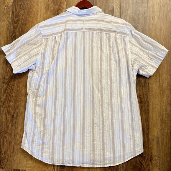 Vintage Banana Republic Button Down Shirt Men's XL Classic White Khaki SS - Picture 2 of 11